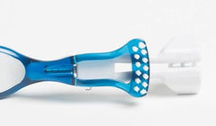 Travel Brush with Multi-Surface, Dual Brush Head, Tongue Brush, and Ergonomically Designed Handle for Ease of Use