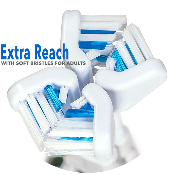 30 Second Smile Extra Reach Standard Soft Replacement Brush Heads